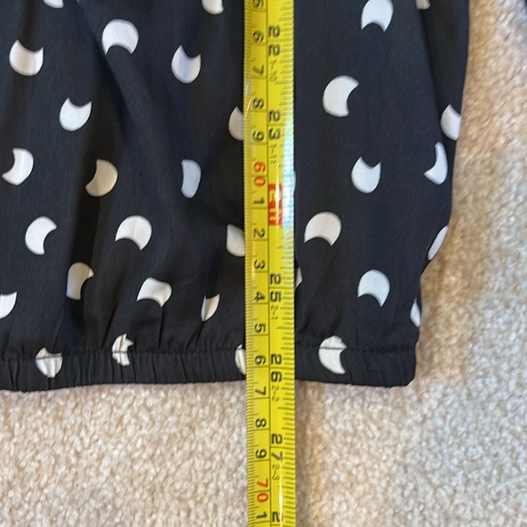 Anthropology, Dolan, black, long, sleeved blouse with white moons, medium - Picture 12 of 16